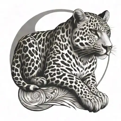 Leopard And Moon