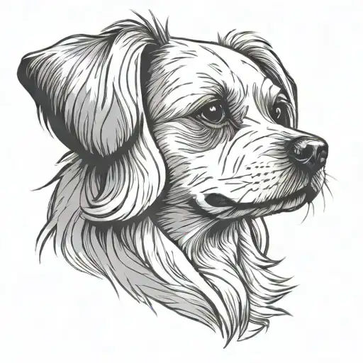 Ears Maltese Dog Minimalist