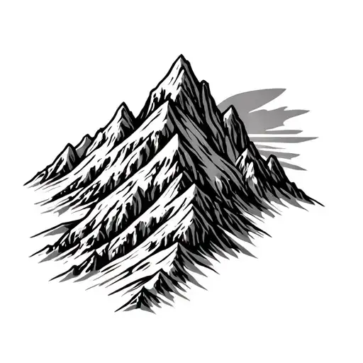 Mountain Peak With Sunrise