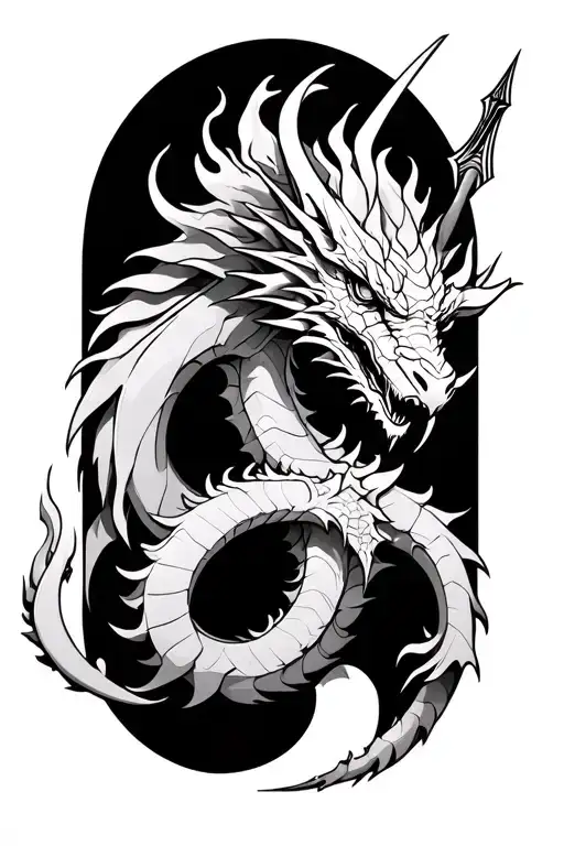 A Dragon And A Sagitarrius Fire Arrow