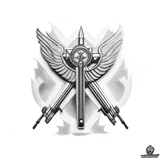 Combine A Race Car And Military Symbols In A Tattoo Design