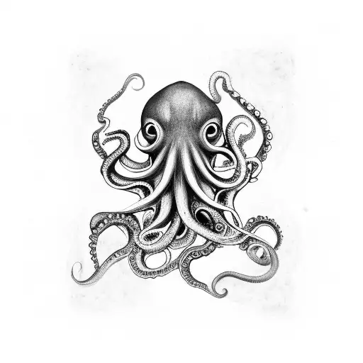 A Surreal Scene Of Octopus Tentacles Intertwined With Black Puzzle Pieces And Horror-themed Elements