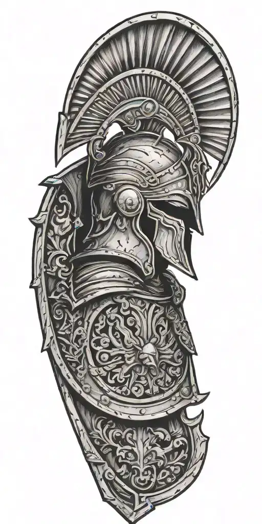 Spartan Warrior Shield Adorned