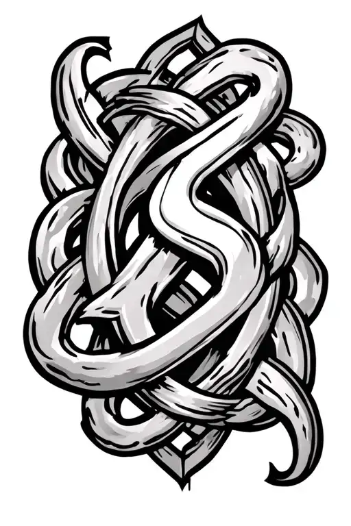 Money Power Symbols Intertwined