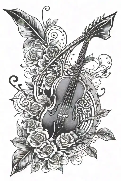 Arrow With Music Notes Incorporated