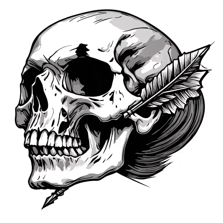 An Arrow Through Skull
