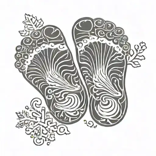 Christmas Baby Footprint Silhouette