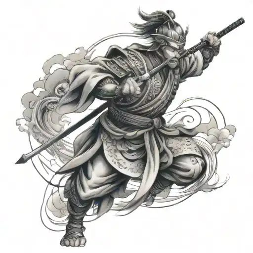 Japanese Warrior In The Long