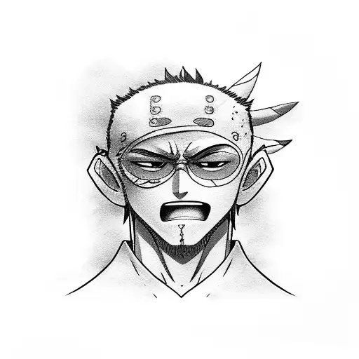 Roronoa Zoro Con Detalles A Color