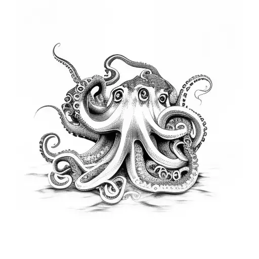 New York Buildings With Water And Octopus Tentacles