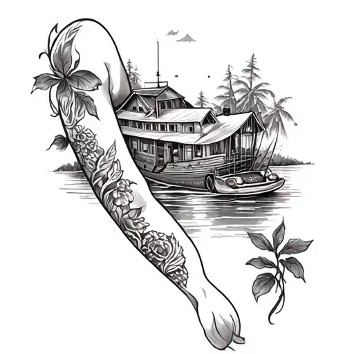 Traditional Sleeve With Travel Motives