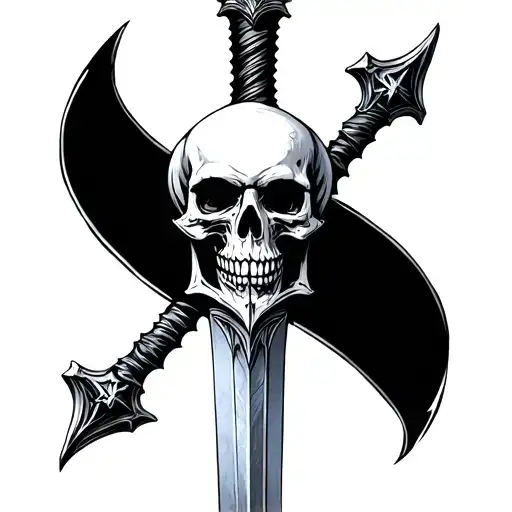 Skulls Sword Evil