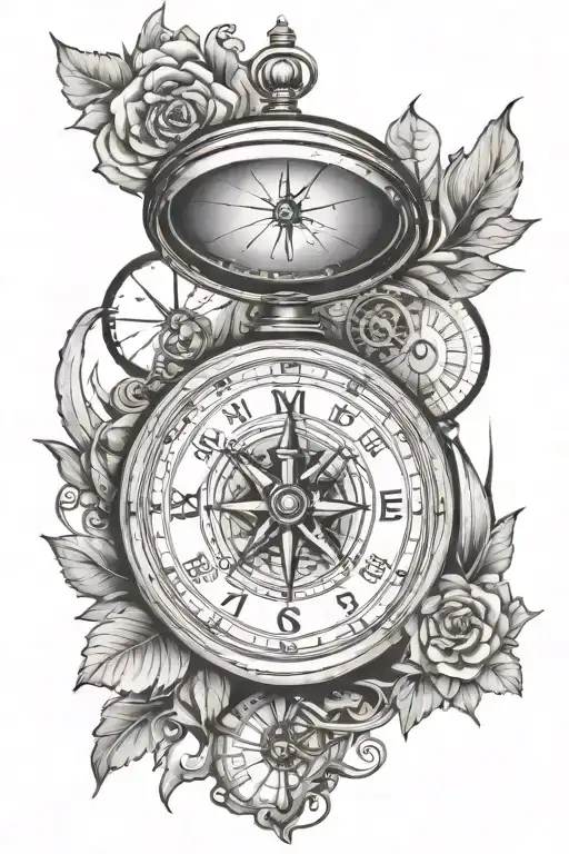 Compass And Clock Between