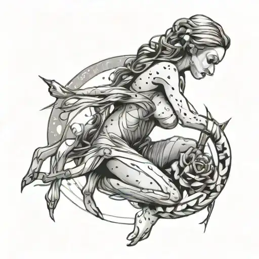 Cancer Woman Being Held By A Sagittarius Constellation