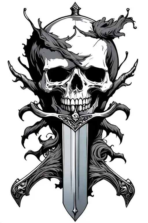 Skulls Sword Evil