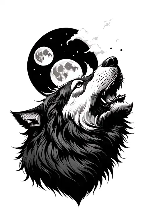 Wolf Howling At The Moon