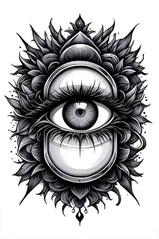 Hourglass Third Eye Symbol Integrated