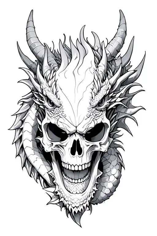 Skull And Dragon