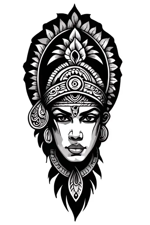 Polynesian Style Tattoo With Chicano Style