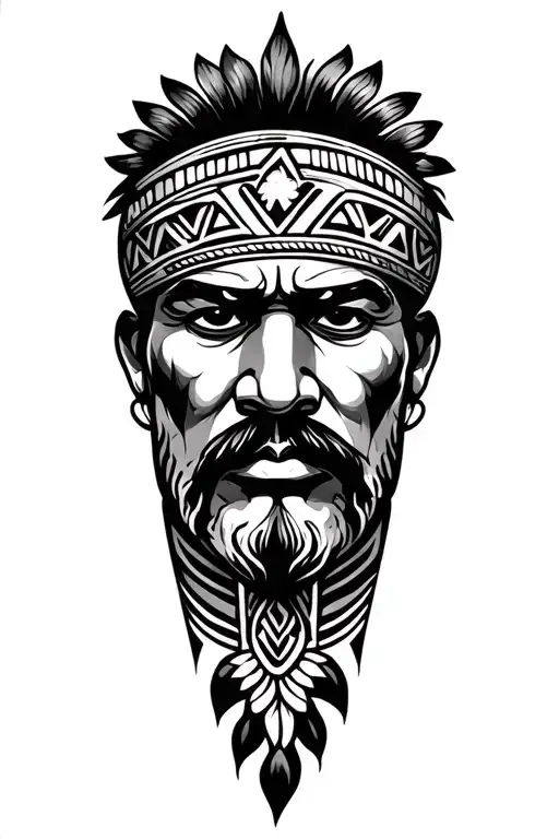 Mexican Zapata Polynesian Tribal Design Inspired