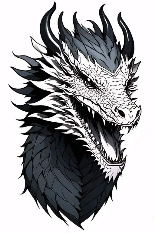 Dragon With Hanya Mask