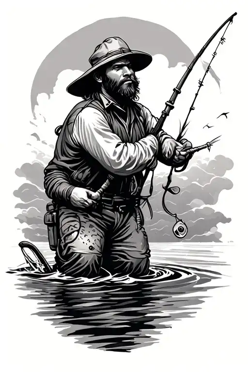 Small Fisherman Casting