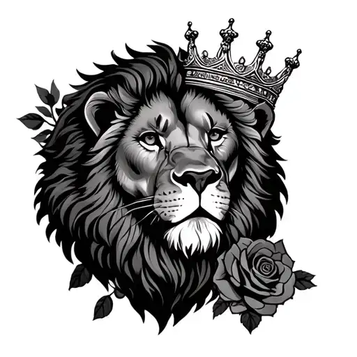 1989 With Roses And A Lion Wearing A Crown