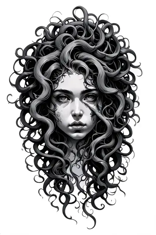 Medusa With Hair