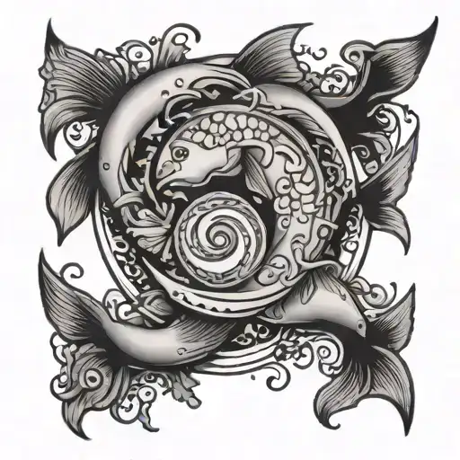 Pisces Zodiac Sign Surrounded