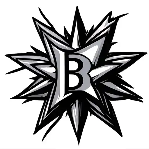 Star Made Of B And C Initials Intertwined