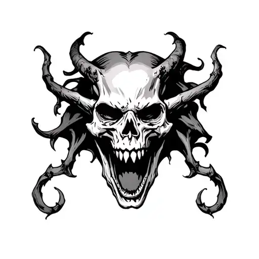 Screaming Demon Skull