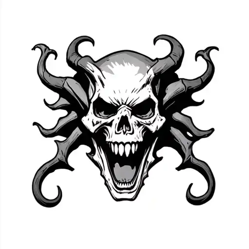 Screaming Demon Skull