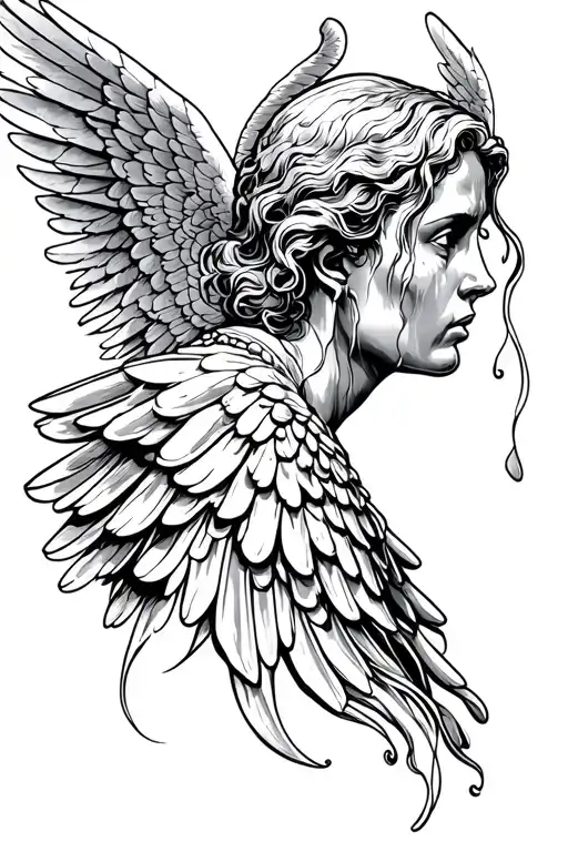 Weeping Angel Dr Who Themed Tatto
