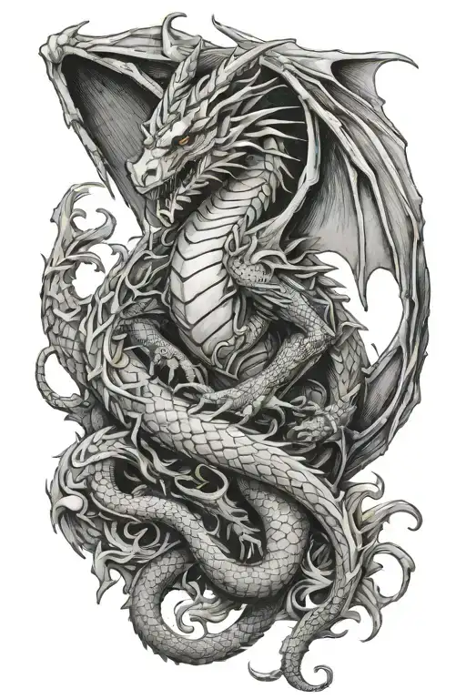 Dragon Clutching Fairy With Talons