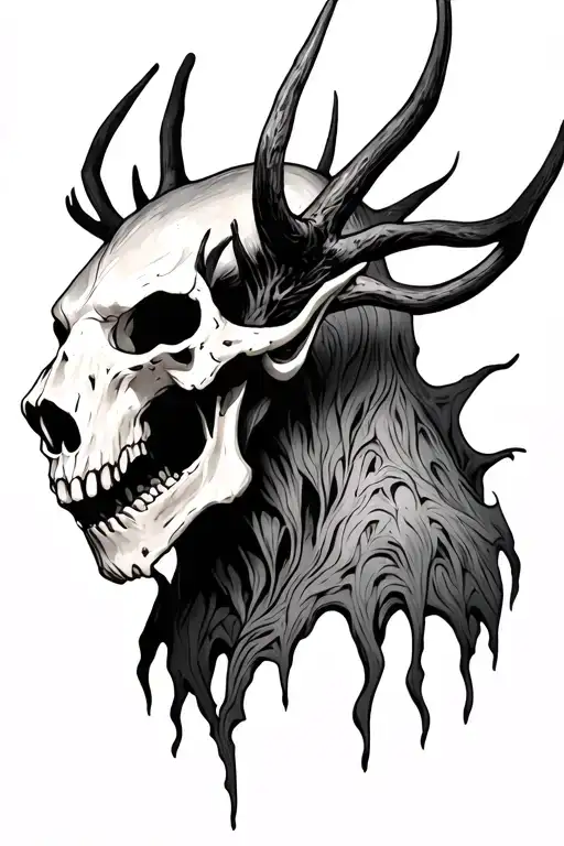 Wendigo With Exposed Skull