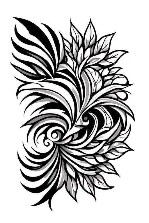 Polynesian And African Tribal Forearm