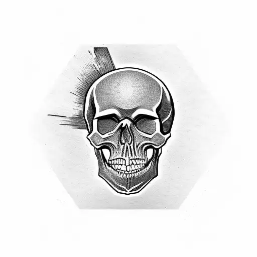Skull With Letter B
