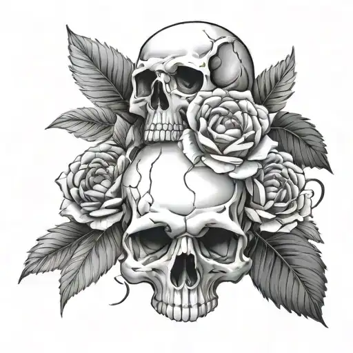 Skull And Pivoine
