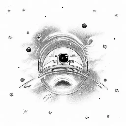 Astronaut Floating Trough The Universe Chilli G