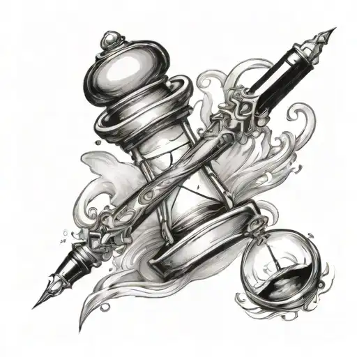 Parchment Fountain Pen Hourglass