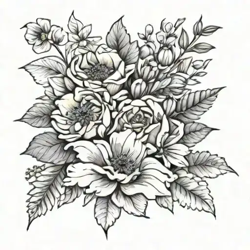 August Birth Flower And September Birth Flower Bouquet