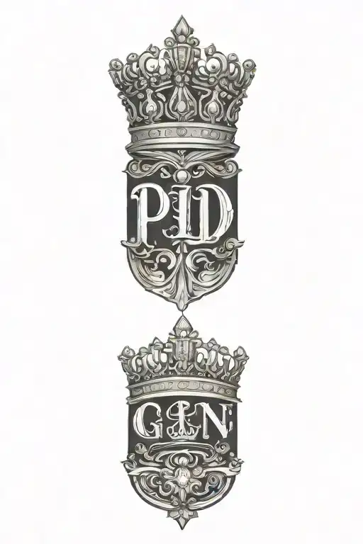 Queens Crown P L D Letters