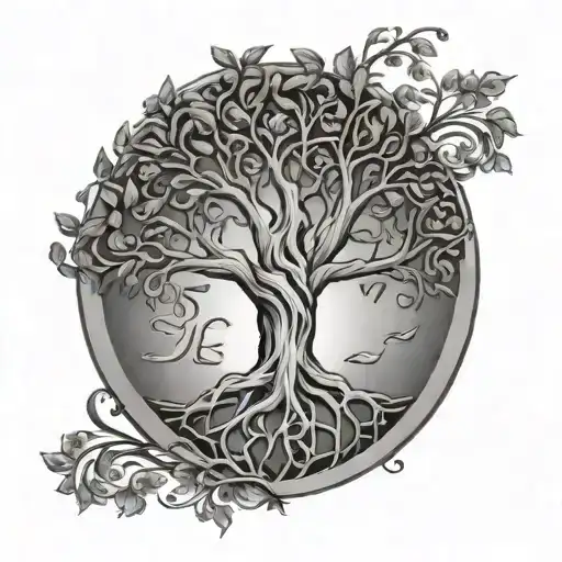 Tree Of Life With Letters
