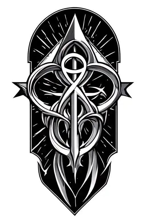 Atheism Symbols Forming A Geometric