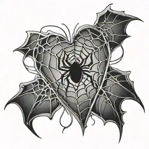 Heart Tangled In Spider Web