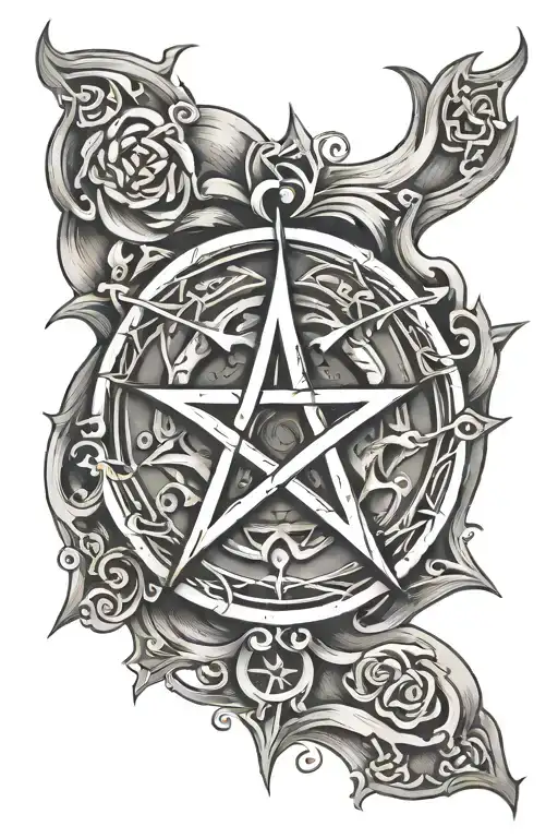 Pentacle Symbol In The Center
