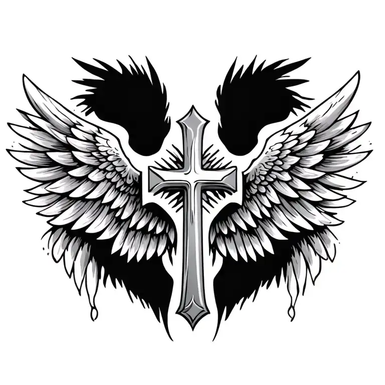 Cross With Wings
