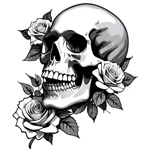 Skull And Roses Growing
