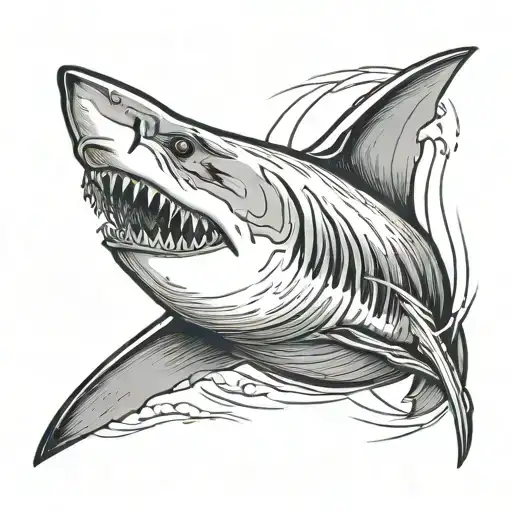 Great Whit Shark Fin