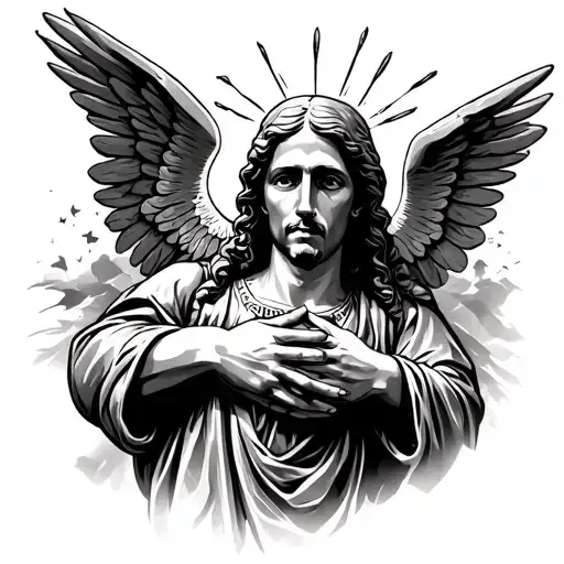 Freedom Standing With Clasped Hands